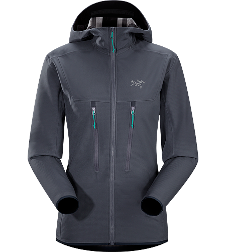 Acto MX Hoody Women's <strong>Acto Series: Mid layer with abrasion resistant exterior | MX: Mixed Weather. </strong>Highly breathable, air permeable, mid layer hooded hardfleece jacket that provides bulk-free warmth for all day activity