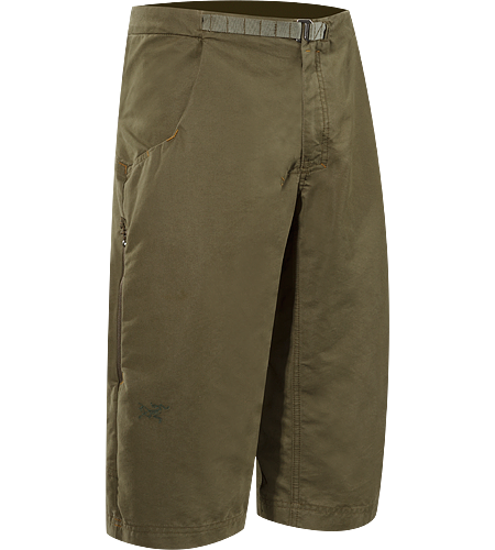 Aristo Long Men's Durable, hard-wearing cotton/nylon canvas, below-the-knee shorts with integrated, adjustable belt