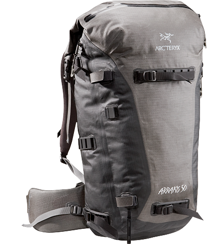 Arrakis 50 Sac à dos durable, résistant aux intempéries et à coutures soudées, idéal pour le ski, la randonnée et l'escalade.