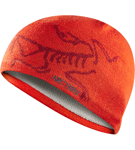 Bird Head Bonnet Toque tendance mélange laine/acrylique avec large logo oiseau tricoté.