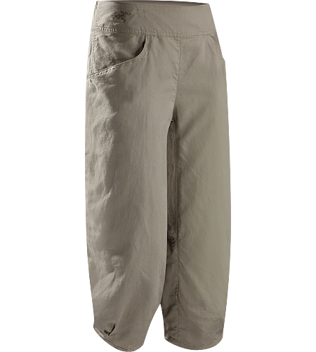 C'esta Capri Women's Lightweight, breathable, relaxed fit cotton/linen capri pants with a wide, comfort waistband and gathered, pleated cuffs. Ideal for casual urban use in hot weather, or while travelling.