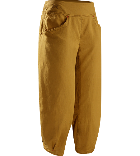 C'esta Capri Women's Lightweight, breathable, relaxed fit cotton/linen capri pants with a wide, comfort waistband and gathered, pleated cuffs. Ideal for casual urban use in hot weather, or while travelling.