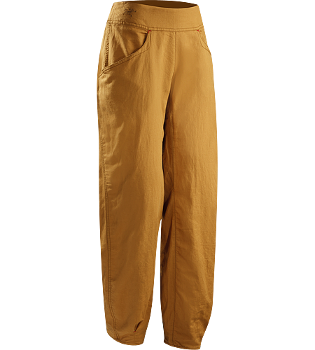 C'esta Pant Women's Lightweight, breathable, relaxed fit cotton/linen pant with a wide, comfort waistband and gathered, pleated cuffs. Ideal for casual urban use in hot weather, or while travelling.