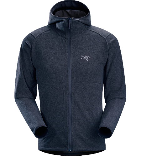 Caliber Hoody Men's Relaxed fit fleece with casual styling, featuring a lined hood and zippered hand pockets and constructed using a soft-to-the-touch Polartec® micro-fleece textile