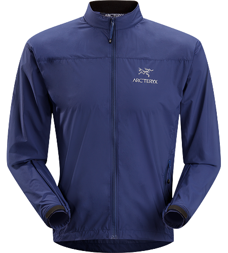 Celeris Jacket Men's Ultra-light and compressible windshell jacket, patterned for athletic performance.