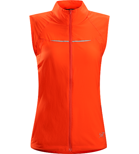 Cita Vest Women's Ultra-lightweight vest for chilly days, featuring weather resistant Luminara™ nylon in the front and a highly breathable mesh back.