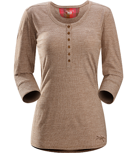 Emissary LS Women's Premium quality, three-quarter length sleeve Henley shirt made of Laincast™ wool blend textile; Ideal for multi-day, multi purpose use.