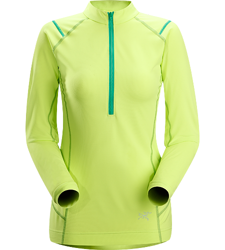 Ensa Zip Neck LS Women's Breathable, moisure wicking, technical long sleeve, zip neck running shirt made with a slightly heavier fabric that is ideal for active use on cooler days.