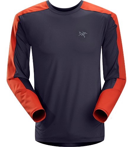 Ether Comp Crew LS Men's Lightweight, moisture-wicking, durable and abrasion-resistant long-sleeved shirt designed with two distinctive technical fabrics to keep you cool and dry on the trail.