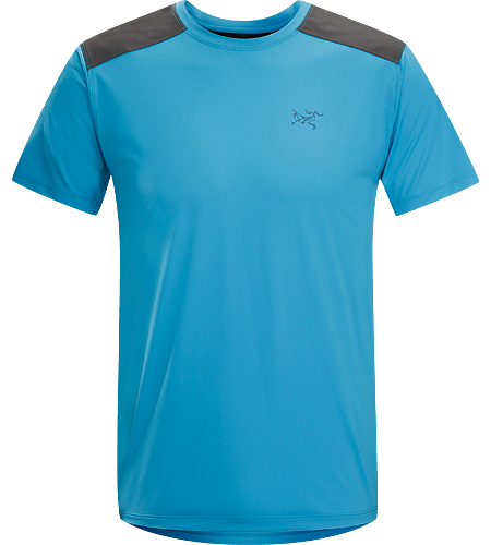 Ether Comp Crew SS Men's Lightweight, moisture-wicking, short-sleeved shirt with reinforced shoulders, designed with performance fabrics to keep you cool and dry on the trail.