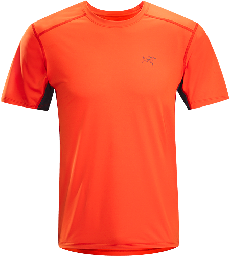 Ether Crew SS Men's Durable, lightweight, moisture-wicking short-sleeved shirt with mesh underarm panels to aid venting.