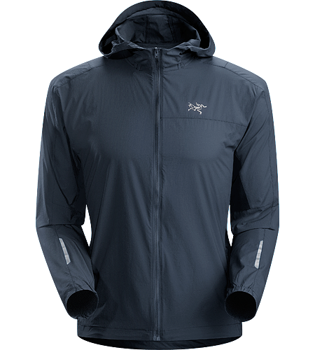 Incendo Veste à capuche Homme Veste minimaliste de jogging à la coupe ajustée, avec capuche, fabriquée dans un tissu résistant à l'eau dans le corps et les manches. Idéale pour les activités intenses