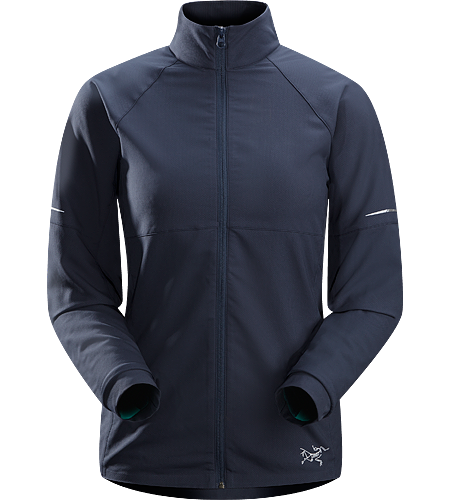 Kapta Jacket Women's An air permeable, mid weight jacket constructed with a moisture-resistant textile with a smooth outer face and an odour control backer. Ideal for running in cool weather.