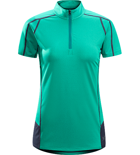 Kapta Zip SS Women's Leichtes, atmungsaktives, elastisches kurzärmeliges Shirt mit Halsreißverschluss und einem Rückenteil aus Netzgewebe. Ideal für körperliche Betätigungen an warmen Tagen.