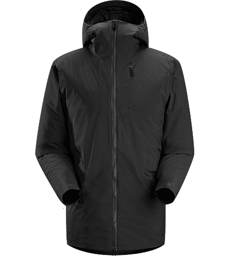Khuno Parka Men's Long length insulated casual coat constructed with WINDSTOPPER® fabric paired with Coreloft™ insulation. Ideal for every day, cold weather use.
