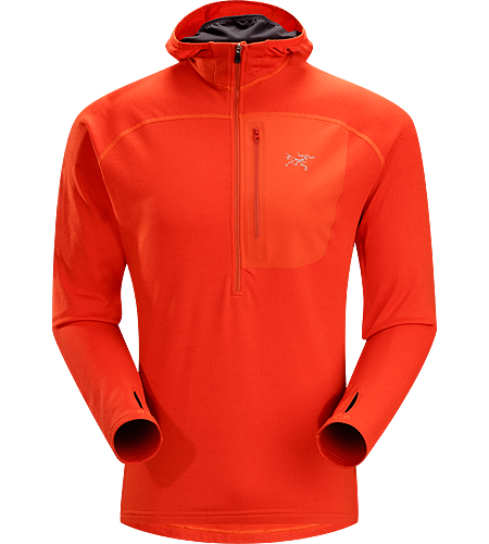 Konseal Hoody 3/4 Zip Men's Trim-fitting, mid-weight, hardface fleece mid-layer hoody that moves easily inside a shell