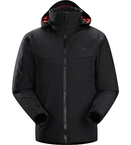 Macai Jacket Men's Athletic fitting, waterproof GORE-TEX, down insulated jacket designed for cold days on-area skiing and snowboarding.