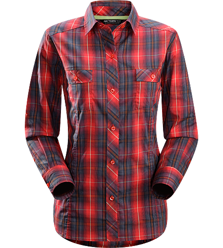 Melodie Shirt LS Women's Lightweight long sleeve shirt with roll-up sleeves that secure with a tab for added comfort in warmer weather