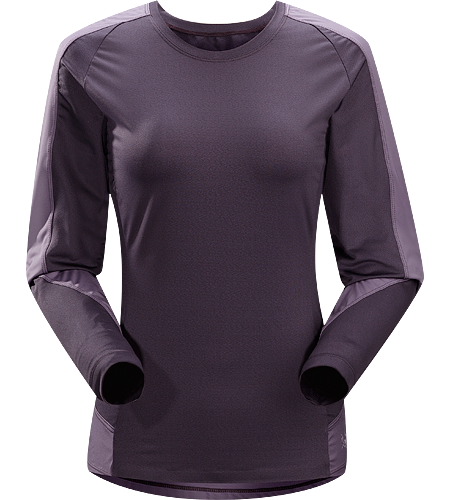 Mentum Comp LS Women's Lightweight, breathable, long sleeved shirt constructed with durable, stretchy textile and patterned for athletic use; ideal for a wide range of aerobic activities.