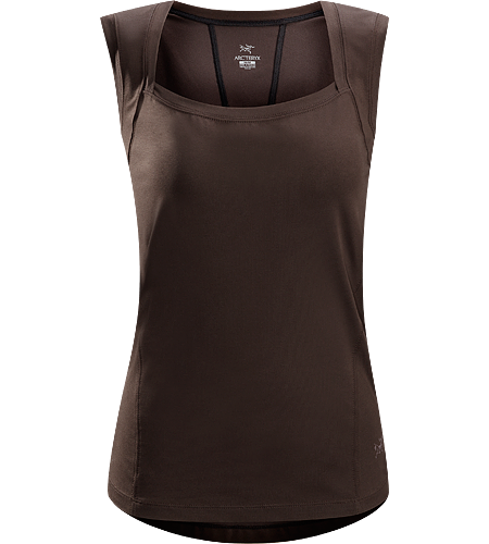 Motive Sleeveless Women's Form-fitted tank top constructed with a stretchy, techincal cotton/polyester/spandex blend textile that is lightweight, helps manage moisture and is comfortable next to the skin.