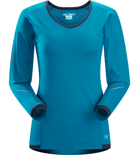 Motus Crew LS Women's Relaxed fit, long-sleeved, crew neck shirt constructed using Phasic Technology textile; Ideal for high-output, stop-and-go activities.