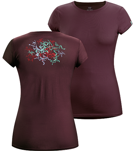 Multi Bird T-Shirt Women's 100% Cotton, short sleeved T-shirt with illustrated graphic