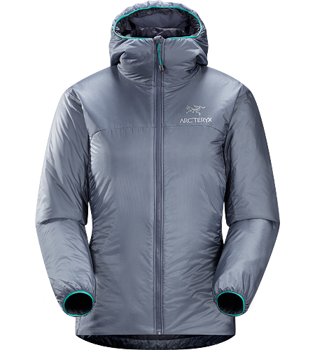 Nuclei Hoody Women's Lightweight, compact, trim-fitting belay jacket with a high warmth-to-weight ratio