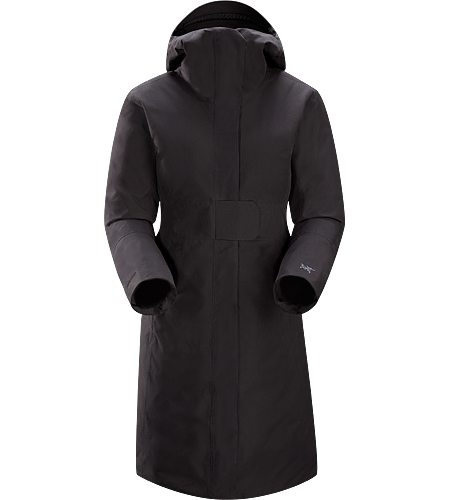 Patera Parka Women's Women's specific, waterproof/windproof GORE-TEX® insulated three-quarter length hooded parka with down insulation.