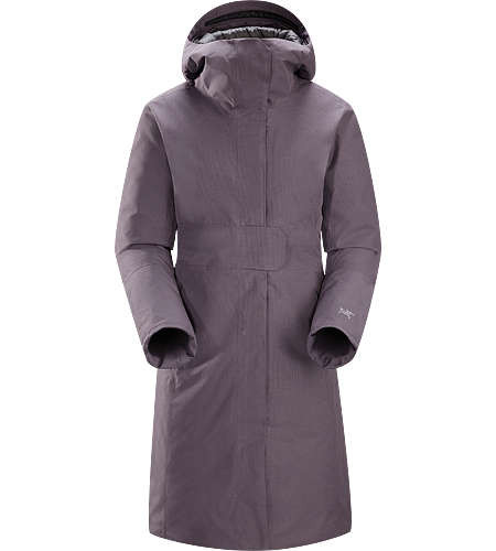 Patera Parka Women's Women's specific, waterproof/windproof GORE-TEX® insulated three-quarter length hooded parka with down insulation.