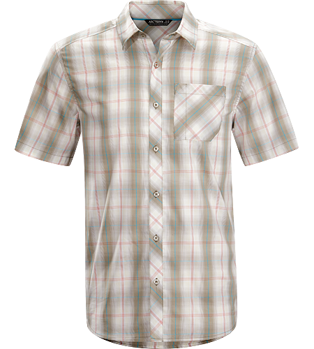 Pathline Shirt SS Men's Athletic fit, short-sleeved collared shirt made from breathable Wye™ cotton/polyester blend textile that is easy to wash and care for.