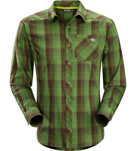 Peakline Chemise ML Homme Chemise à manches longues et à la coupe ajustée, fabriquée dans un mélange textile de Coton et de Polyester qui évacue l'humidité.