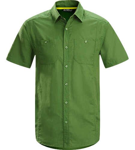Ravelin Shirt SS Men's Short sleeved, linen/cotton blend shirt designed as a natural alternative for warm weather comfort