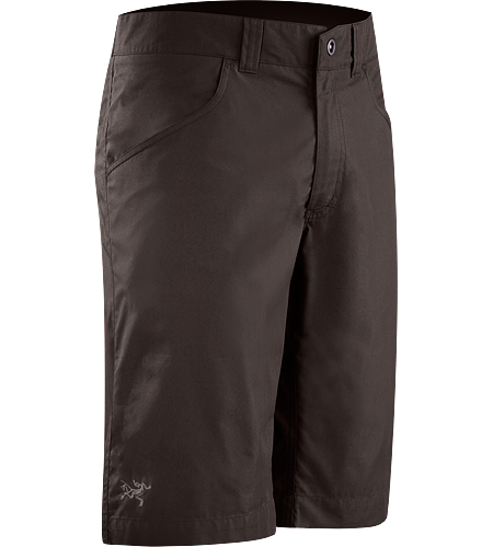 Renegade Long Men's Lightweight canvas travel shorts designed with subtle articulation for increased freedom of movement