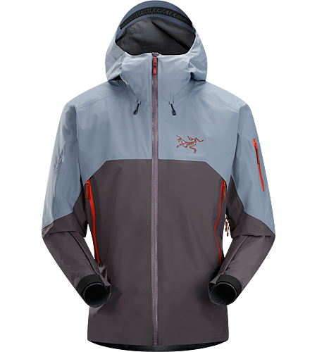 Rush Jacket Men's Waterproof, breathable and durable jacket designed for big mountain adventures and on/off piste skiing and riding. Anatomically patterned for easy layering and enhanced mobility out on the slopes.
