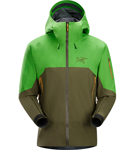 Rush Jacket Men's Waterproof, breathable and durable jacket designed for big mountain adventures and on/off piste skiing and riding. Anatomically patterned for easy layering and enhanced mobility out on the slopes.