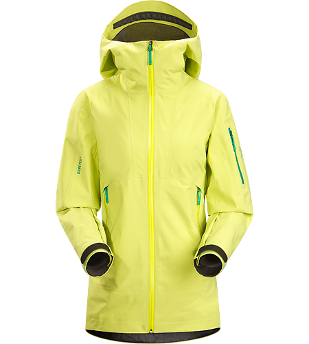 Sentinel Jacket Women's Relaxed fitting, waterproof, breathable GORE-TEX® jacket with helmet compatible Storm Hood™ and a Slide 'n Loc™ snap system links the integrated powder skirt to pants in deep snow.