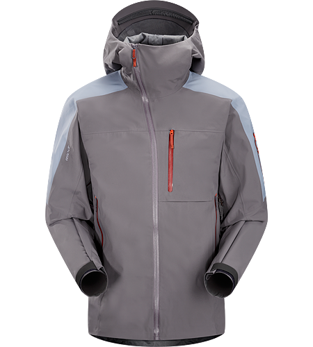 Sidewinder Jacket Men's Tough waterproof hardshell jacket with Storm Hood™, Slide 'n Loc snap system on the powder skirt, and enhanced GORE-TEX® fabric with a softer face. Sidewinder front zipper curves away from your face.