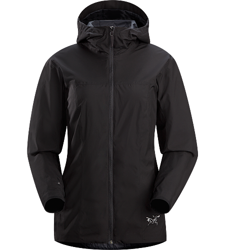 Solano Jacket Women's A lightweight and breathable, lined WINDSTOPPER® jacket with an adjustable hood, longer length and articulated patterning for active use.