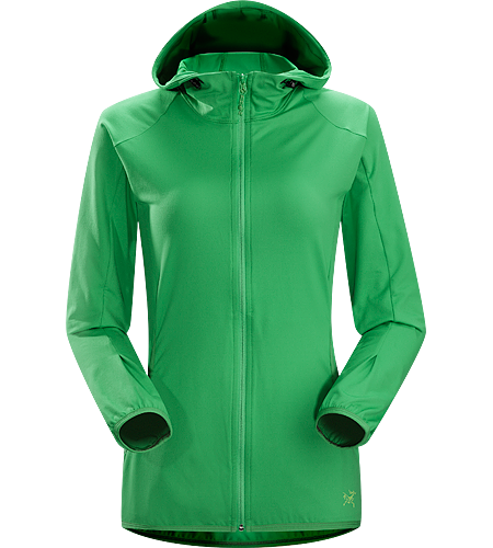Soltera Hoody Women's Athletic fitting hoody made of stretchy, breathable jersey fabric; ideal for aerobic pursuits.