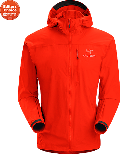 Squamish Hoody Men's Super lightweight, durable and compressible hooded jacket; Ideal as a wind resistant layer for warm weather activities