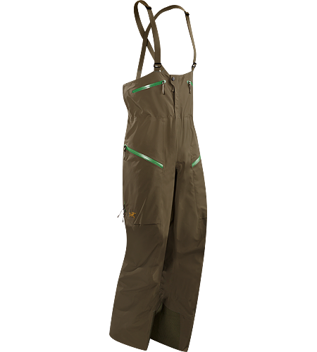 Stinger Bib Men's Durable and waterproof bib pant, patterned for gender specific articulation, and designed a higher bib, large volume thigh pockets, and an enhanced fit.