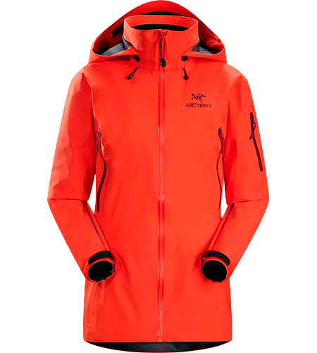 Theta AR Veste Femme <strong>Série Theta : Vêtements de montagne polyvalents à protection accrue | AR : Toute l'année. </strong>Veste GORE-TEX® légère et polyvalente, col haut avec capuche DropHood™.