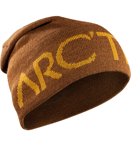 Word Head Long Toque Länger geschnittene Mütze aus Wolle/Polyacryl-Mischgewebe mit eingestricktem Arc'teryx Schriftzug.