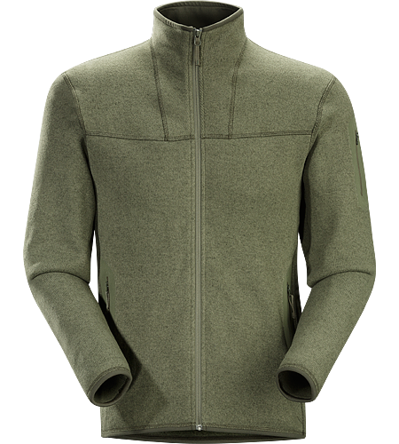 Covert Cardigan Men's Clean, casual lines and technical Alpenex™ fleece performance combine in a hooded jacket with wool sweater styling.
