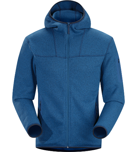 Covert Hoody Men's Clean, casual lines and technical Alpenex™ fleece performance combine in a hooded jacket with wool sweater styling