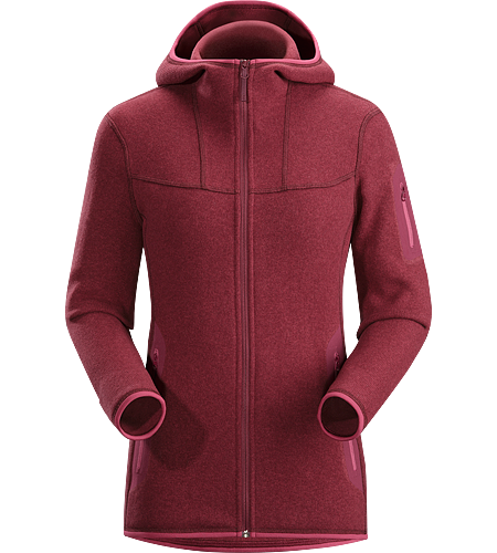 Covert Hoody Women's Clean, casual lines and technical Alpenex™ fleece performance combine in a hooded jacket with wool sweater styling