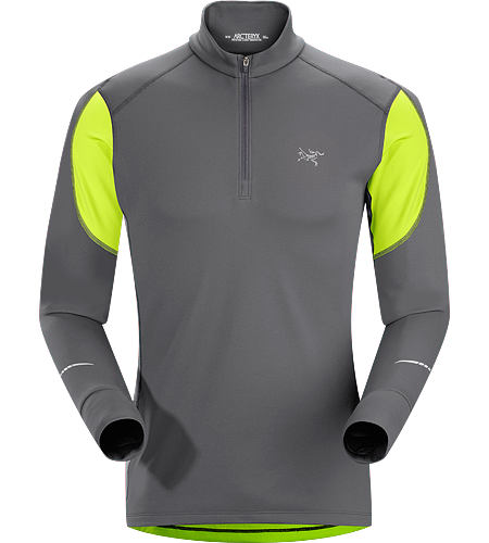 Cyclic Zip Neck Men's Mid-to-heavy weight, highly featured mid-layer with excellent moisture management properties constructed using two weights of Phasic™ textile for optimal temperature regulation. Ideal for trail running and high output activities.