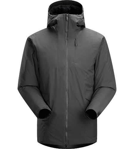 Khuno Parka Men's Windproof thigh length parka for men with the weather resistance of WINDSTOPPER® fabric and warmth of Coreloft™ synthetic insulation.