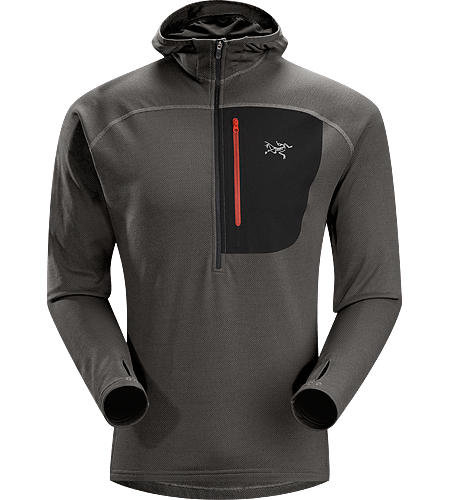 Konseal Hoody 3/4 Zip Men's Alpine focused Polartec® Power Dry fleece mid-layer that moves easily inside a shell and has a uniquely versatile hood.