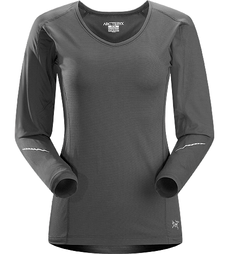 Motus Crew LS Women's Relaxed fit, long-sleeved, crew neck shirt constructed using Phasic Technology textile; Ideal for high-output, stop-and-go activities.